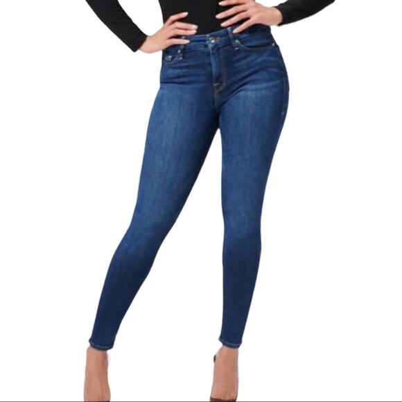 Good American Jeans Good Legs High Rise Dark Wash Slimming Size 22 Plus - Picture 1 of 10